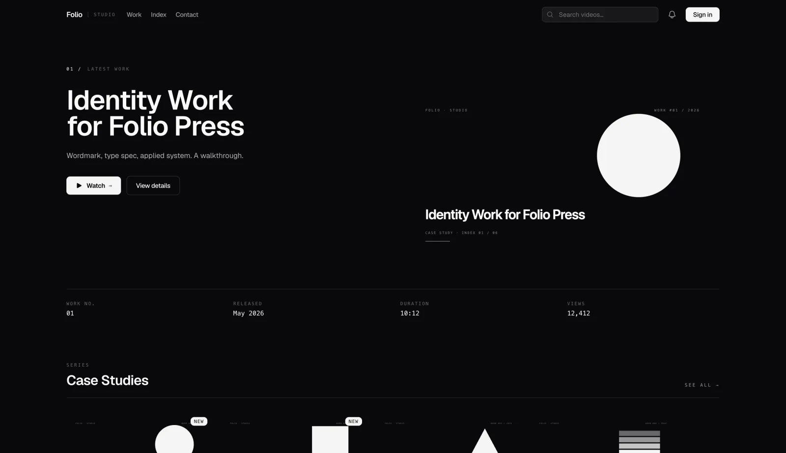 The Studio template