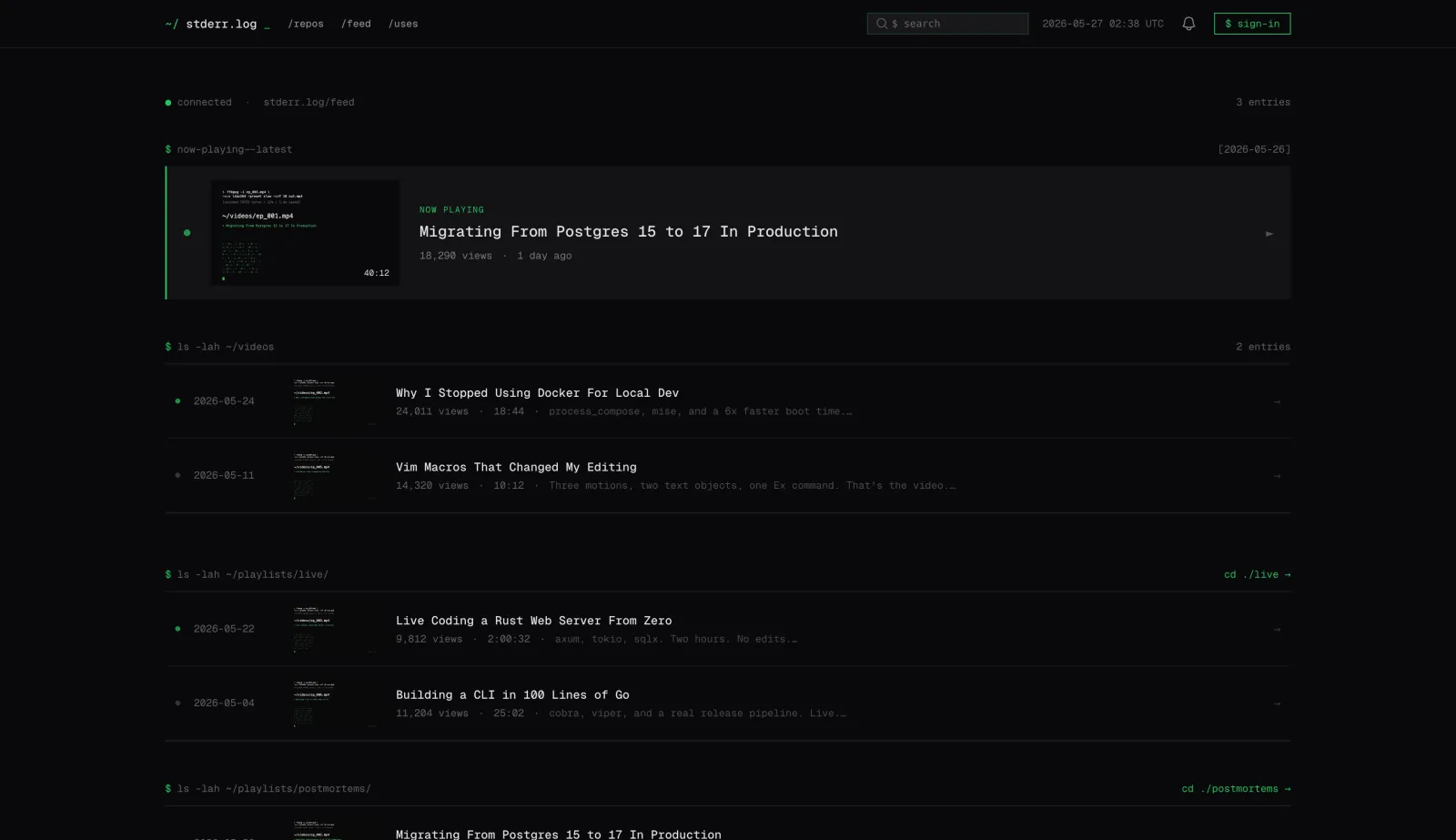 The Terminal template